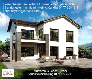 Bild: Musterhaus Landau an der Isar Bauweise: Fertighaus, industrielle Vorfertigung Bauart: Holzhaus, Fachwerk