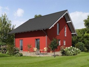 Bild: Einfamilienhaus mit Satteldach   “Classi... Bauweise: Fertighaus, industrielle Vorfertigung Bauart: Holzhaus, Holztafelbau