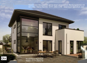 Bild: Musterhaus Ingolstadt Bauweise: Fertighaus, industrielle Vorfertigung Bauart: Holzhaus, Fachwerk