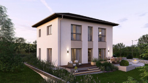 Bild: AKTIONSHAUS Stadtvilla 10 Bauweise: Fertighaus, industrielle Vorfertigung Bauart: Holzhaus, Fachwerk