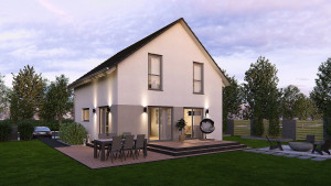 Bild: Aktionshaus Design 10 Bauweise: Fertighaus, industrielle Vorfertigung Bauart: Holzhaus, Fachwerk