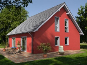 Bild: Einfamilienhaus “Classic 150” Bauweise: Fertighaus, industrielle Vorfertigung Bauart: Holzhaus, Holztafelbau